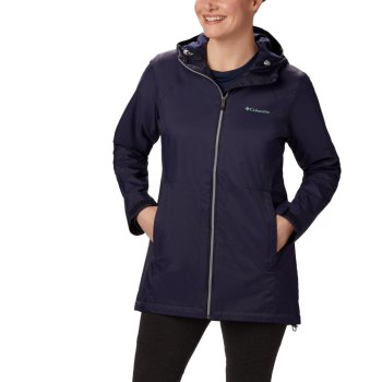 Columbia Switchback Lined Long Plus Size, Chamarras Azul Marino Para Mujer | 612078-JXM